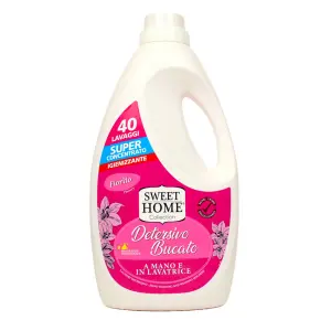 SWEET HOME DETERSIVO LIQUIDO BUCATO A MANO e LAVATRICE FIORITO 40 LAVAGGI 2000 ML